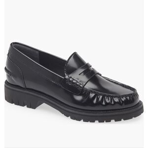 RAG & BONE Corey Black Leather Loafer